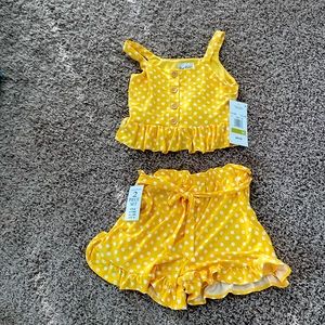 Yellow polka-dot set, slightly cropped